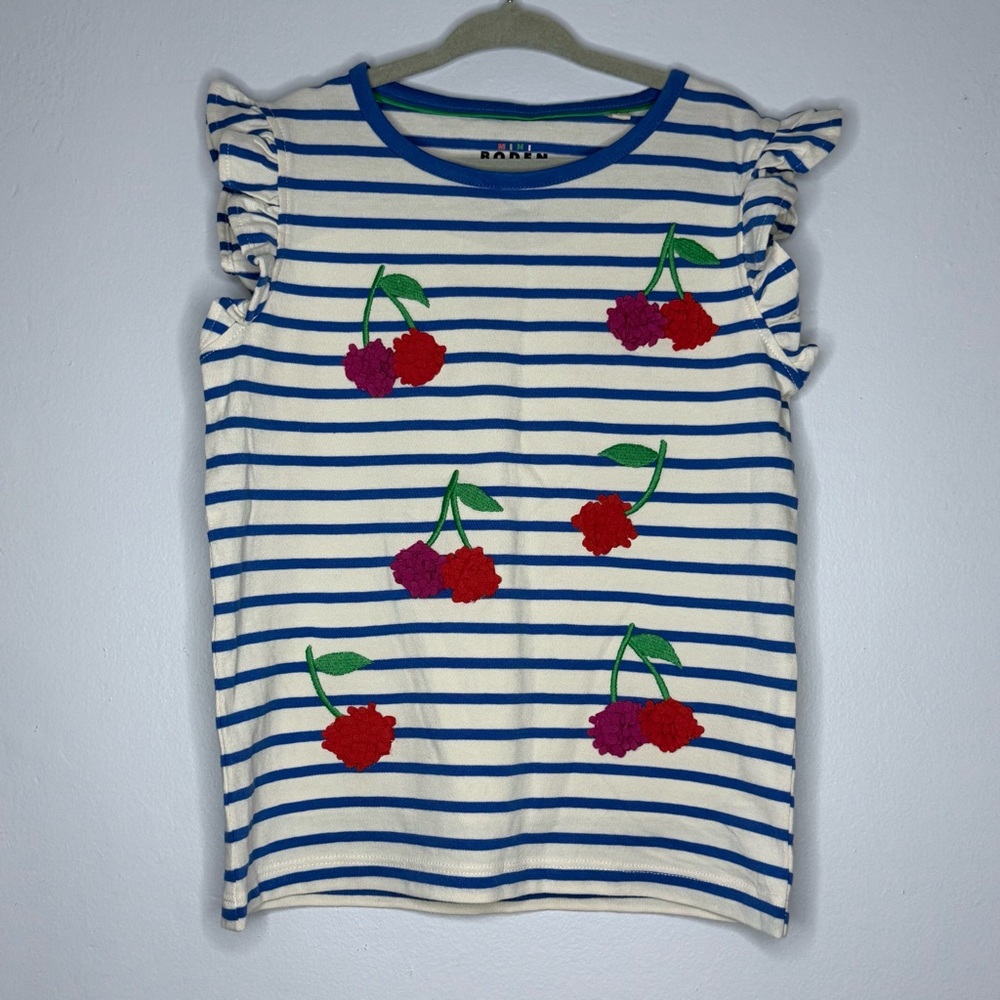 Mini Boden | Striped Cherry Shirt